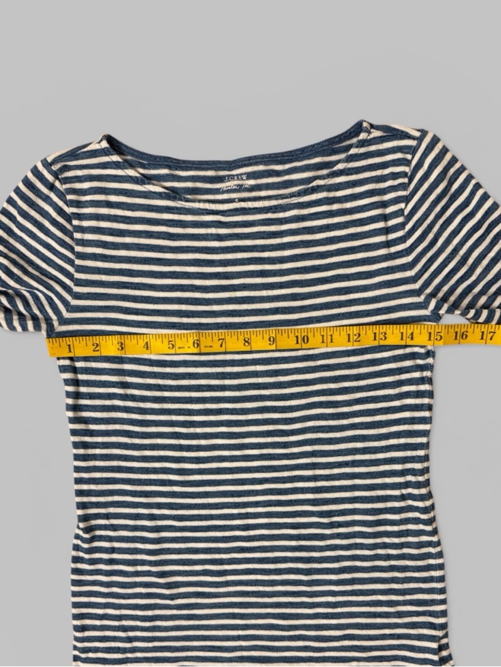 J. Crew 100% Cotton Striped Painter Tee Shirt - Picture 4 of 5